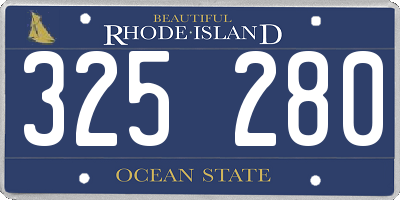 RI license plate 325280
