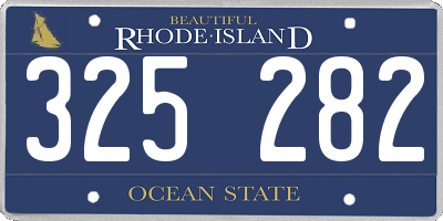 RI license plate 325282
