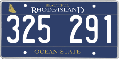 RI license plate 325291