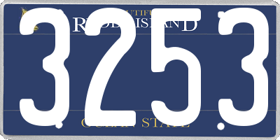 RI license plate 3253