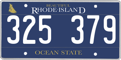 RI license plate 325379