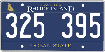RI license plate 325395
