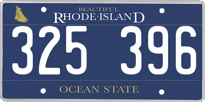 RI license plate 325396