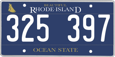 RI license plate 325397
