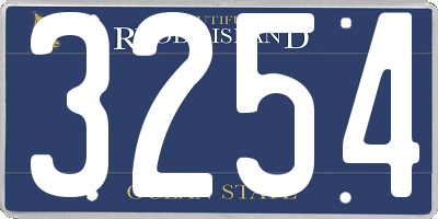 RI license plate 3254