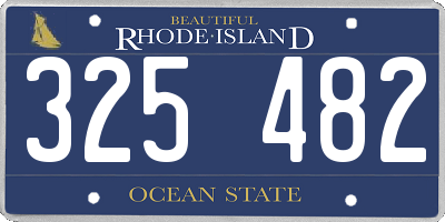 RI license plate 325482