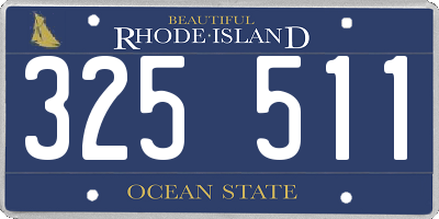 RI license plate 325511