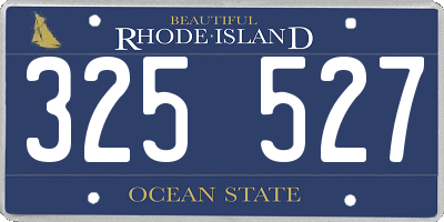 RI license plate 325527