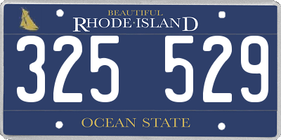RI license plate 325529