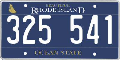 RI license plate 325541
