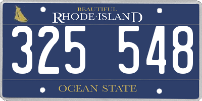 RI license plate 325548
