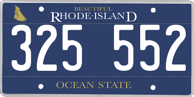 RI license plate 325552