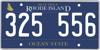 RI license plate 325556
