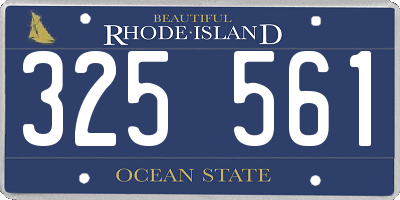 RI license plate 325561