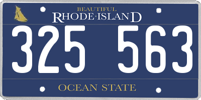 RI license plate 325563