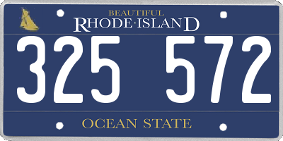 RI license plate 325572