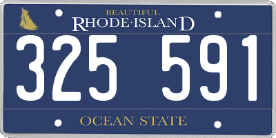 RI license plate 325591