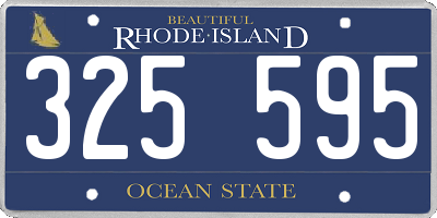 RI license plate 325595