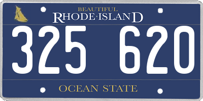 RI license plate 325620