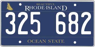 RI license plate 325682