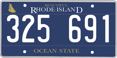 RI license plate 325691