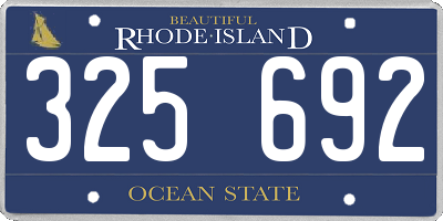 RI license plate 325692