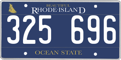 RI license plate 325696