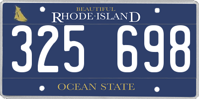 RI license plate 325698