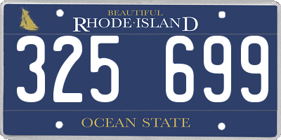 RI license plate 325699