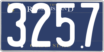RI license plate 3257