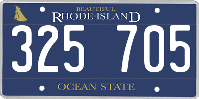 RI license plate 325705