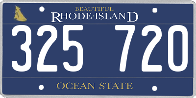 RI license plate 325720