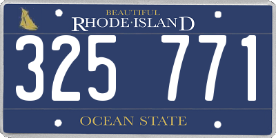 RI license plate 325771