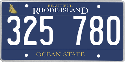 RI license plate 325780