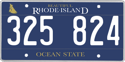 RI license plate 325824