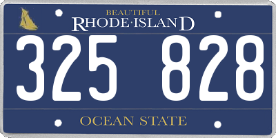 RI license plate 325828