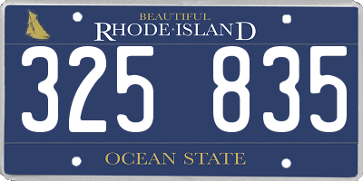 RI license plate 325835