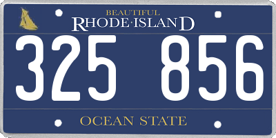RI license plate 325856