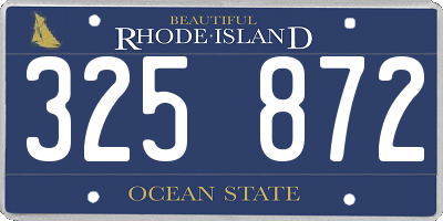 RI license plate 325872