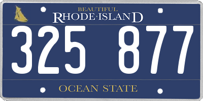 RI license plate 325877