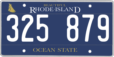 RI license plate 325879