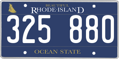 RI license plate 325880