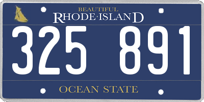 RI license plate 325891