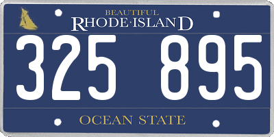 RI license plate 325895