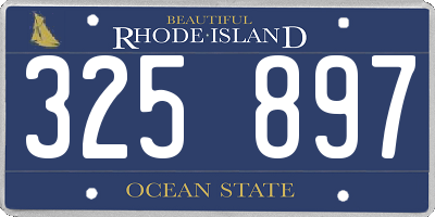 RI license plate 325897