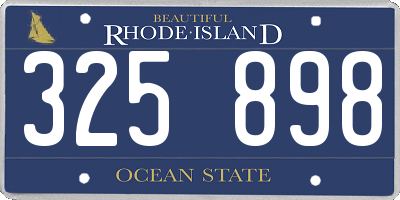 RI license plate 325898