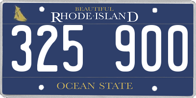 RI license plate 325900