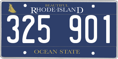 RI license plate 325901