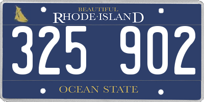RI license plate 325902