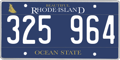RI license plate 325964